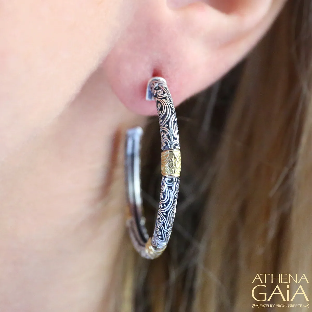 Meadow Breeze Accent Hoop Earrings