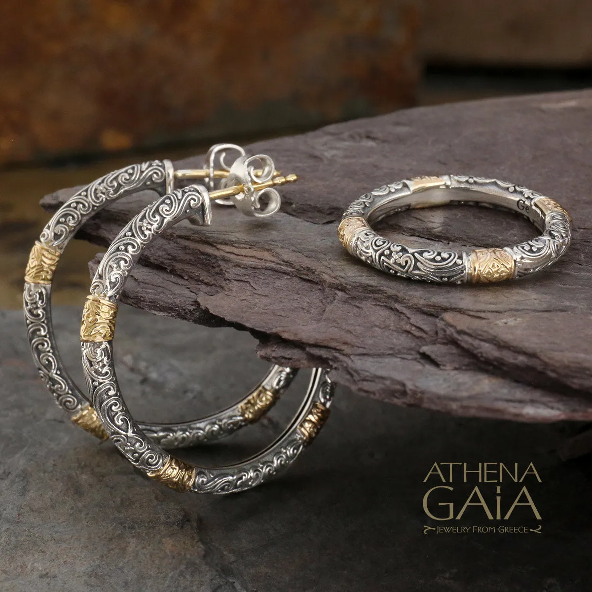 Meadow Breeze Accent Hoop Earrings