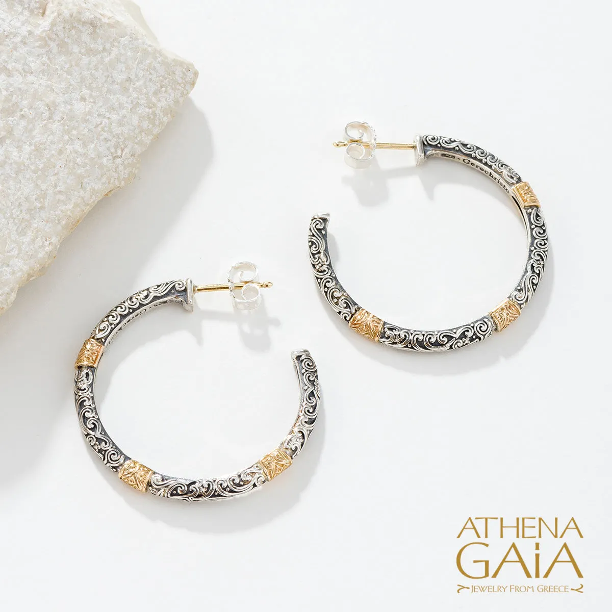 Meadow Breeze Accent Hoop Earrings