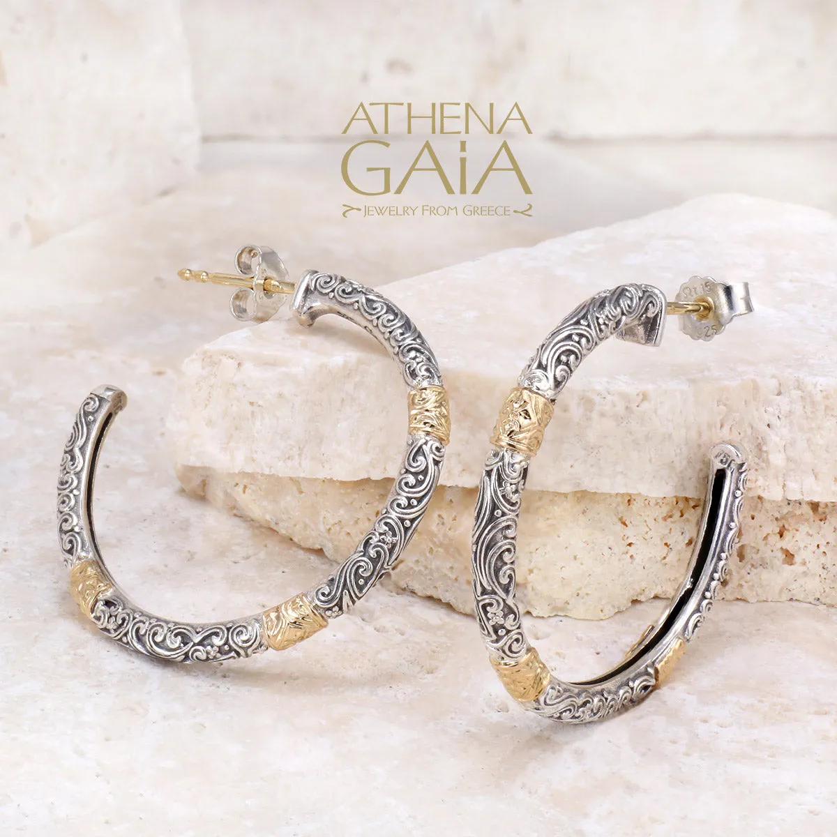 Meadow Breeze Accent Hoop Earrings