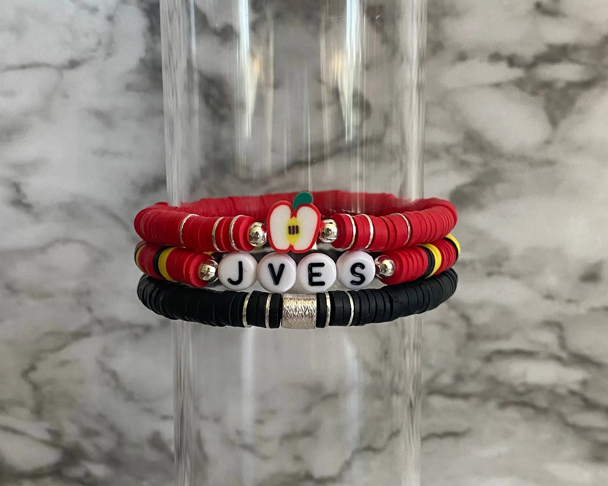 Meg - Multi-Colored Heishi Stack Bracelets (JVES Stack)