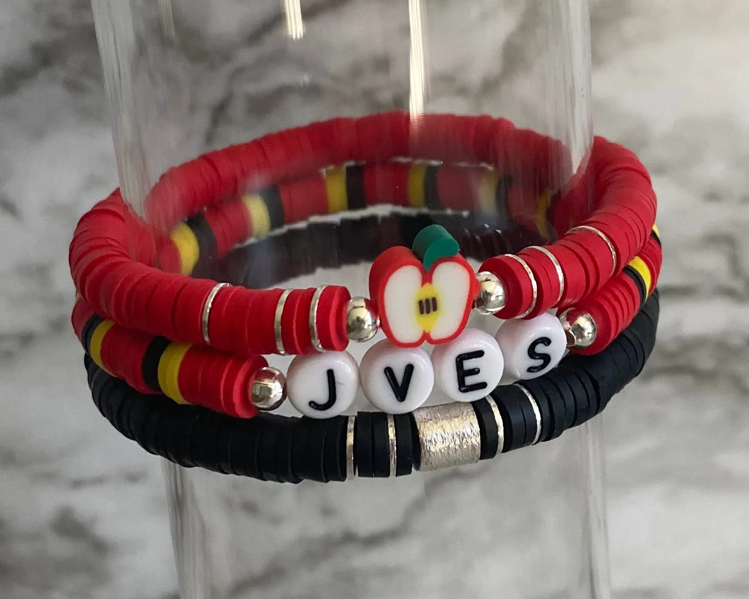 Meg - Multi-Colored Heishi Stack Bracelets (JVES Stack)