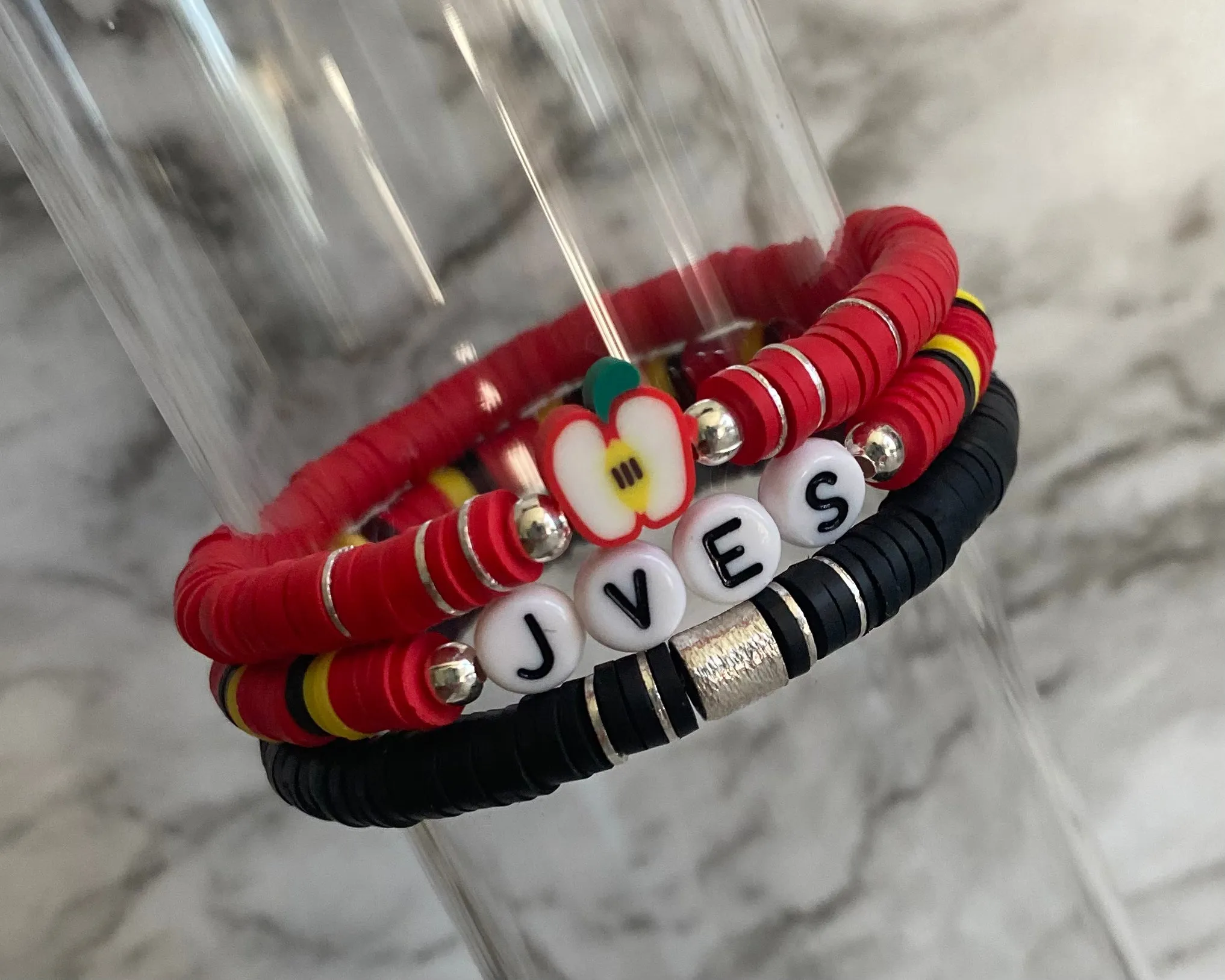 Meg - Multi-Colored Heishi Stack Bracelets (JVES Stack)