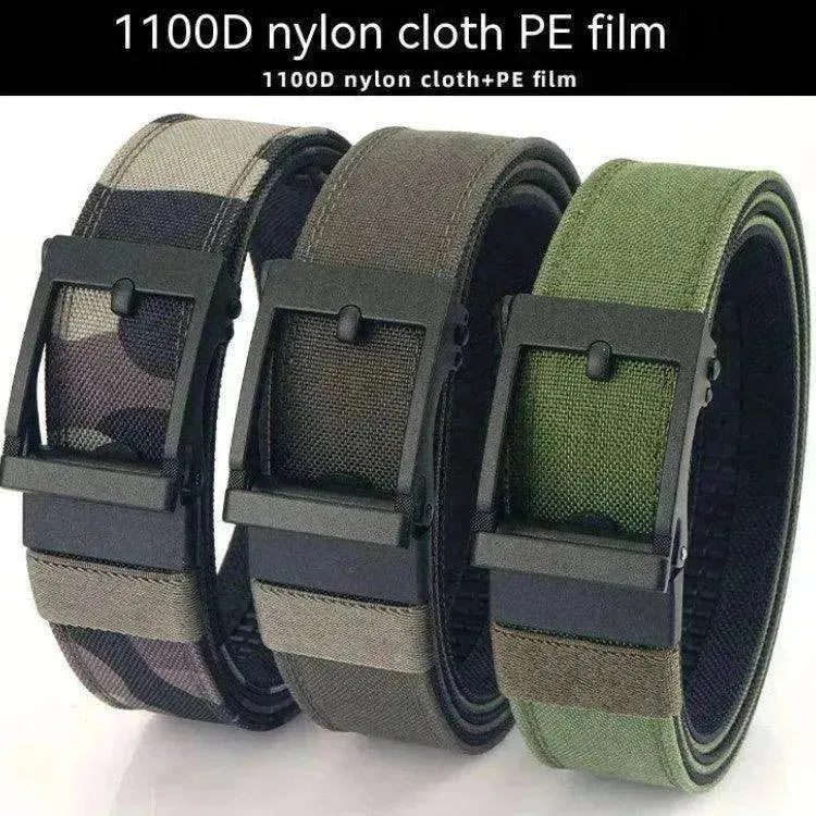 Men's Auto Buckle Belt: Thickened, Dual-use