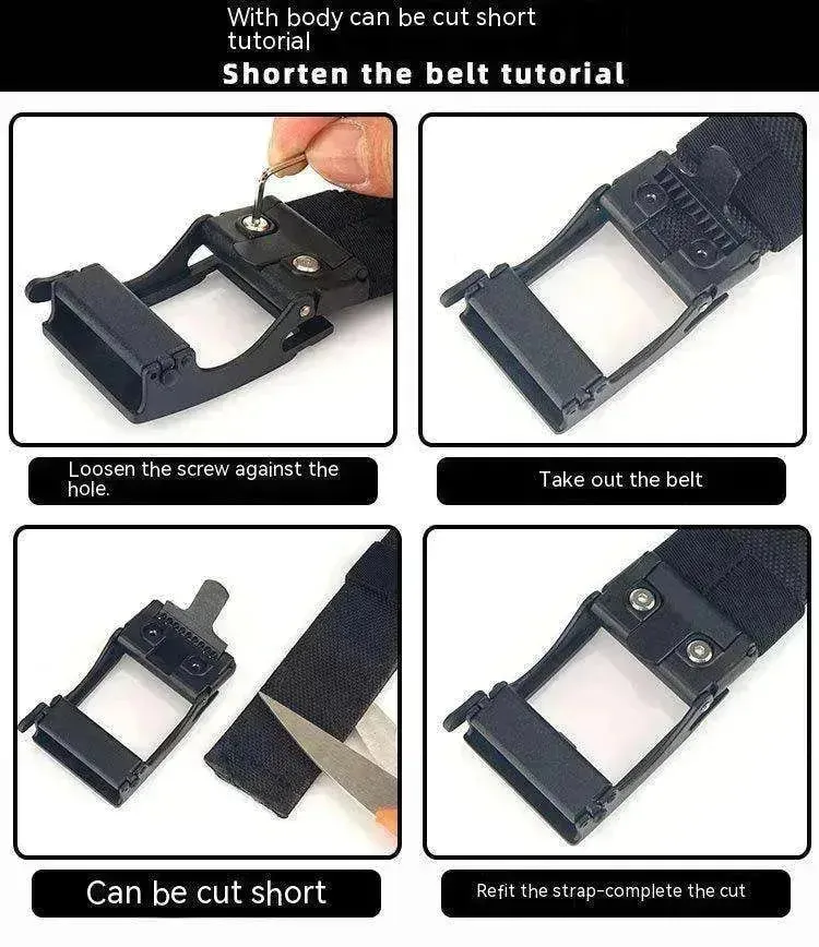 Men's Auto Buckle Belt: Thickened, Dual-use