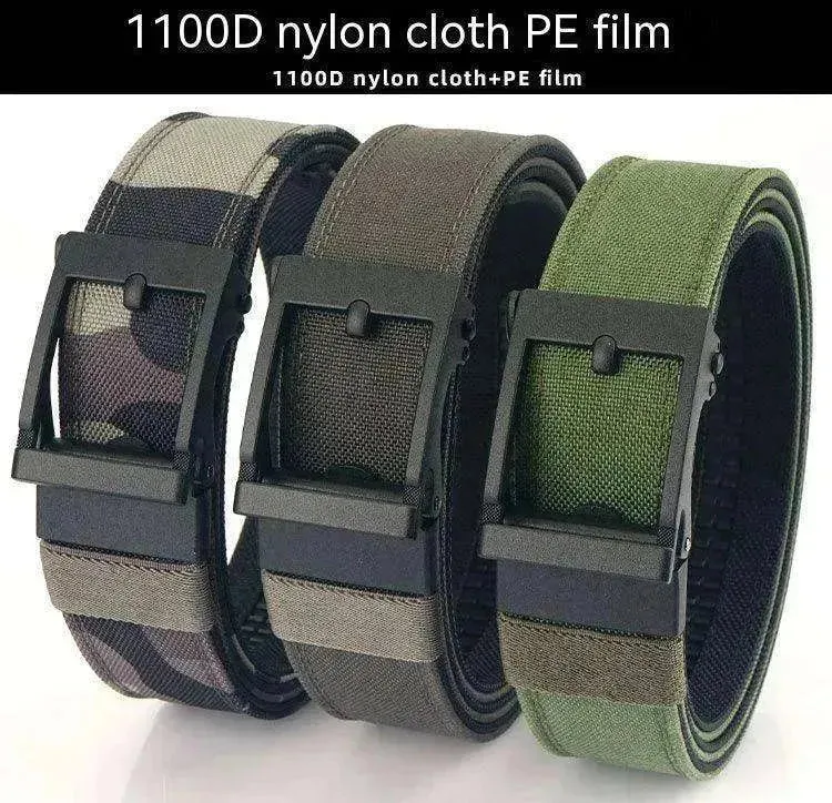 Men's Auto Buckle Belt: Thickened, Dual-use