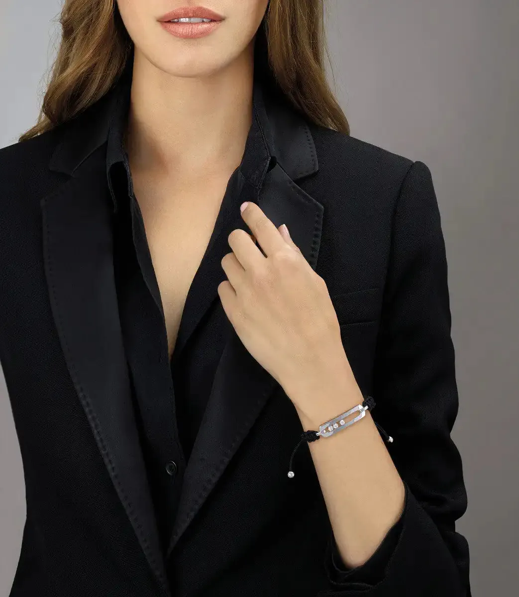 Move Cord L Bracelet in Rose Gold