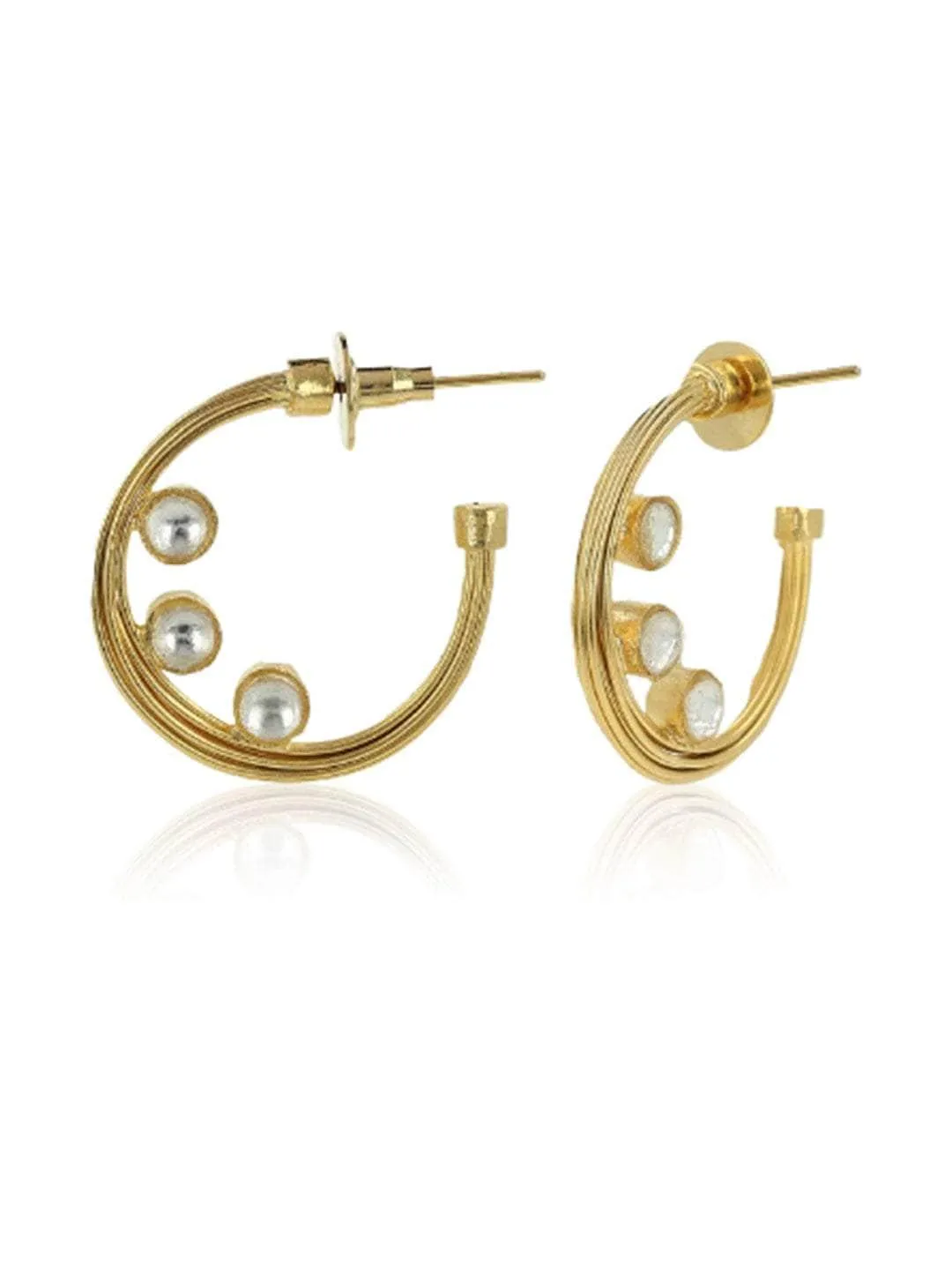 Multi Wire Dimaond Hoop Earrings