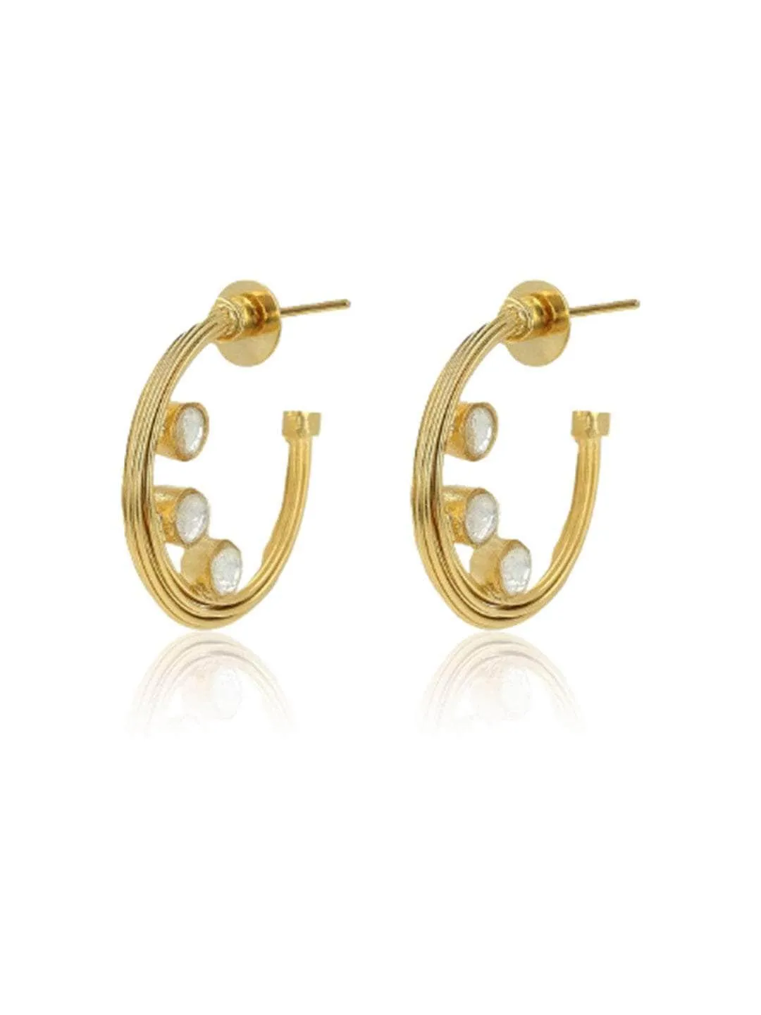 Multi Wire Dimaond Hoop Earrings
