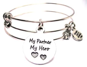 My Partner My Hero Triple Style Expandable Bangle Bracelet
