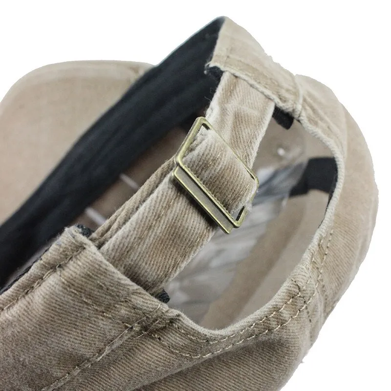 New Classic Vintage Flat Top Adjustable Fitted Thicker Cap Winter Warm Military Cap