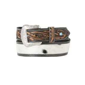 Nocona Men's Calf Hair Black Belt