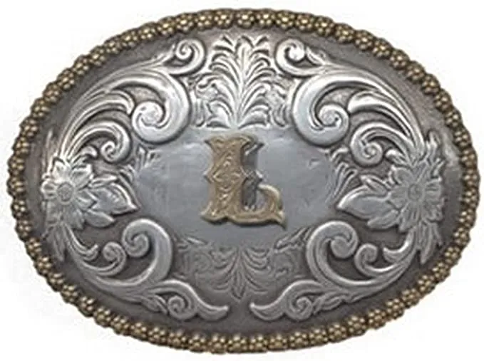 NOCONA OVAL INITIAL BUCKLE L - ACC BUCKLE - 37072-L
