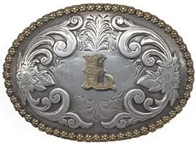 NOCONA OVAL INITIAL BUCKLE L - ACC BUCKLE - 37072-L