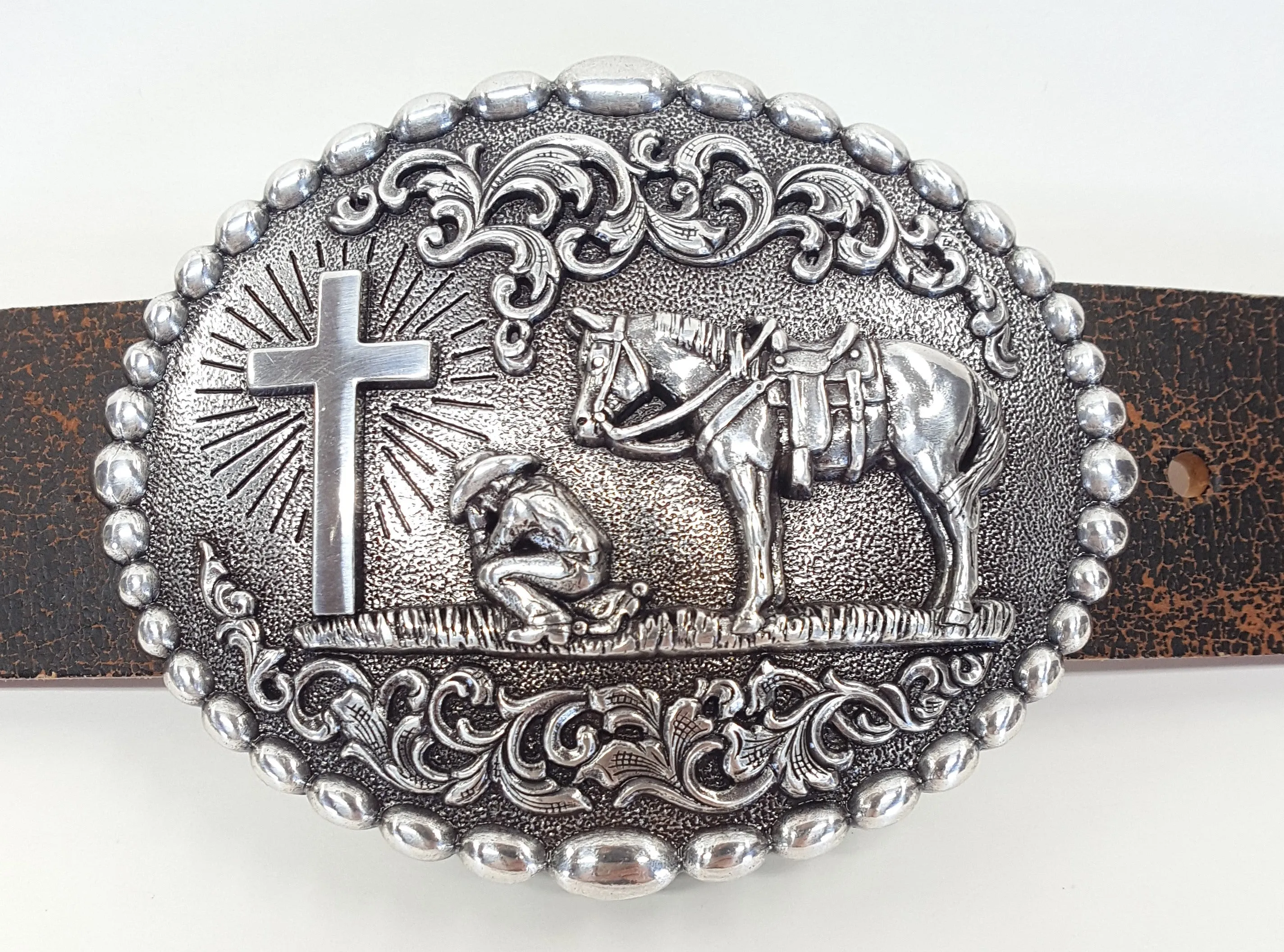 Nocona Praying Cowboy Buckle