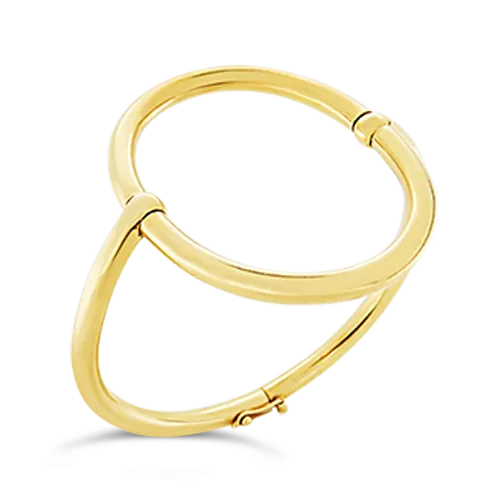 Open Oval Gold Estate Bangle
