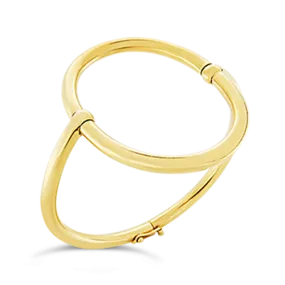 Open Oval Gold Estate Bangle