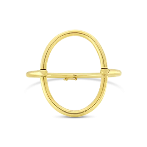 Open Oval Gold Estate Bangle