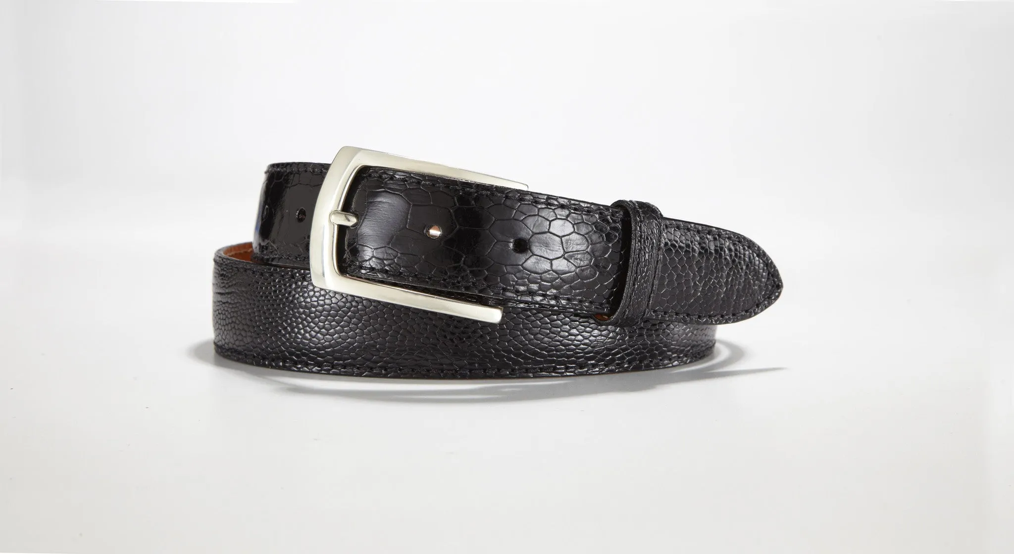Ostrich Leg Belt 1 1/4" - 32mm (Burgundy)
