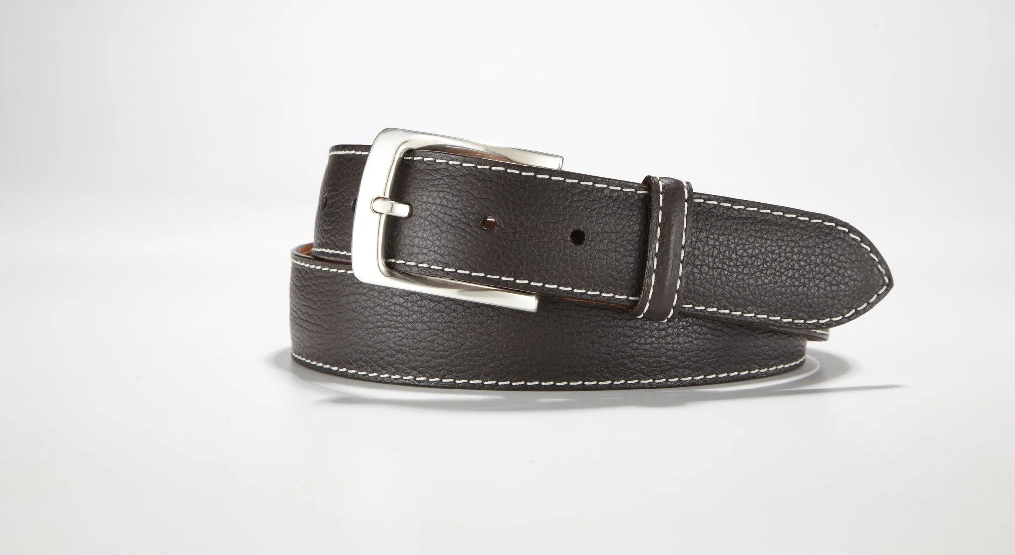 Pebble Grain Leather 1 3/8" - 35mm (Black)