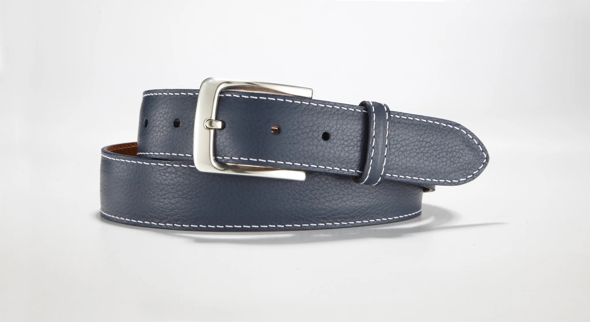 Pebble Grain Leather 1 3/8" - 35mm (Black)
