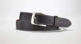 Pebble Grain Leather 1 3/8" - 35mm (Black)
