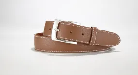 Pebble Grain Leather 1 3/8" - 35mm (Cognac)