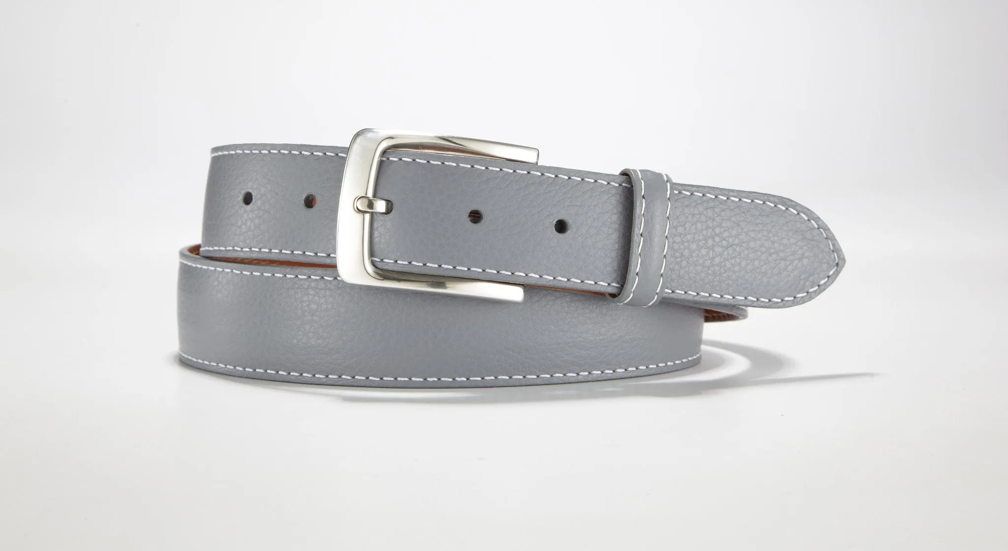 Pebble Grain Leather 1 3/8" - 35mm (Cognac)