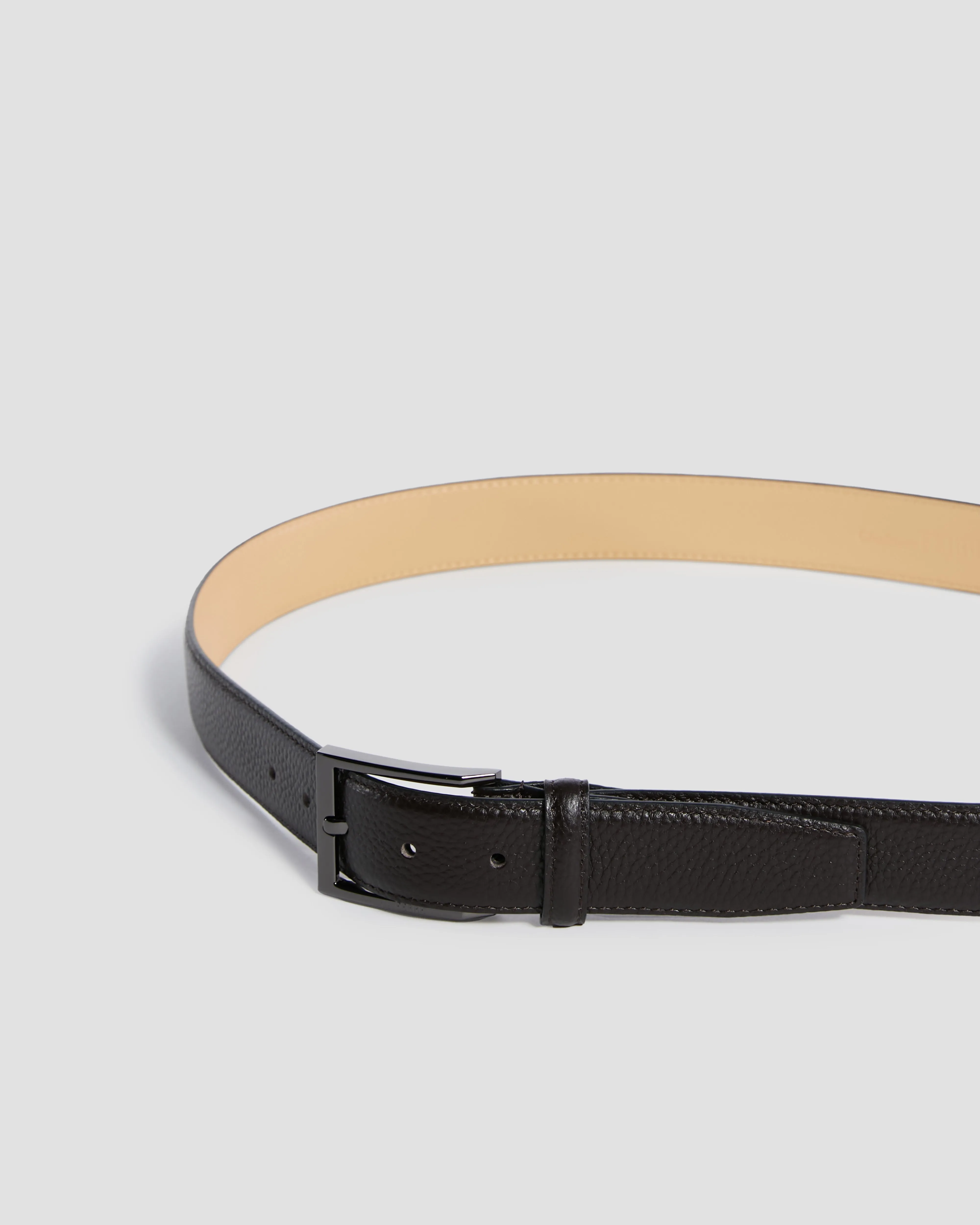 Pebbled Leather Finish Belt