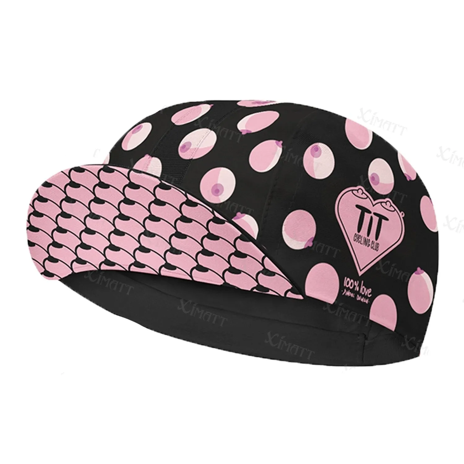 Pink Love Chest  Classic Printing Cycling Cap Quick Drying Men And Women Wear Mtb Motos Road Bicycle Sports Hat