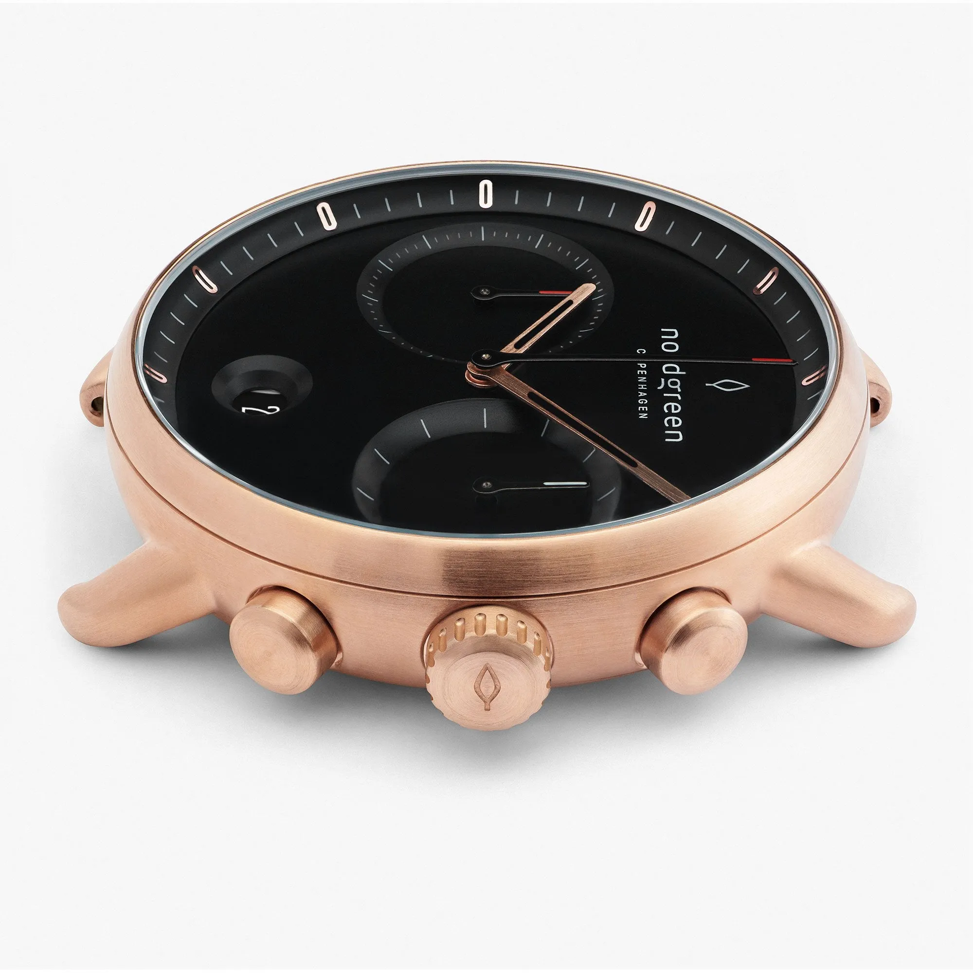 Pioneer - BUNDLE Black Dial Rose Gold | Brown Leather / Black Leather / Rose Gold Mesh Strap