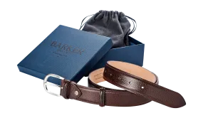 Plain Belt - Dark Brown Grain