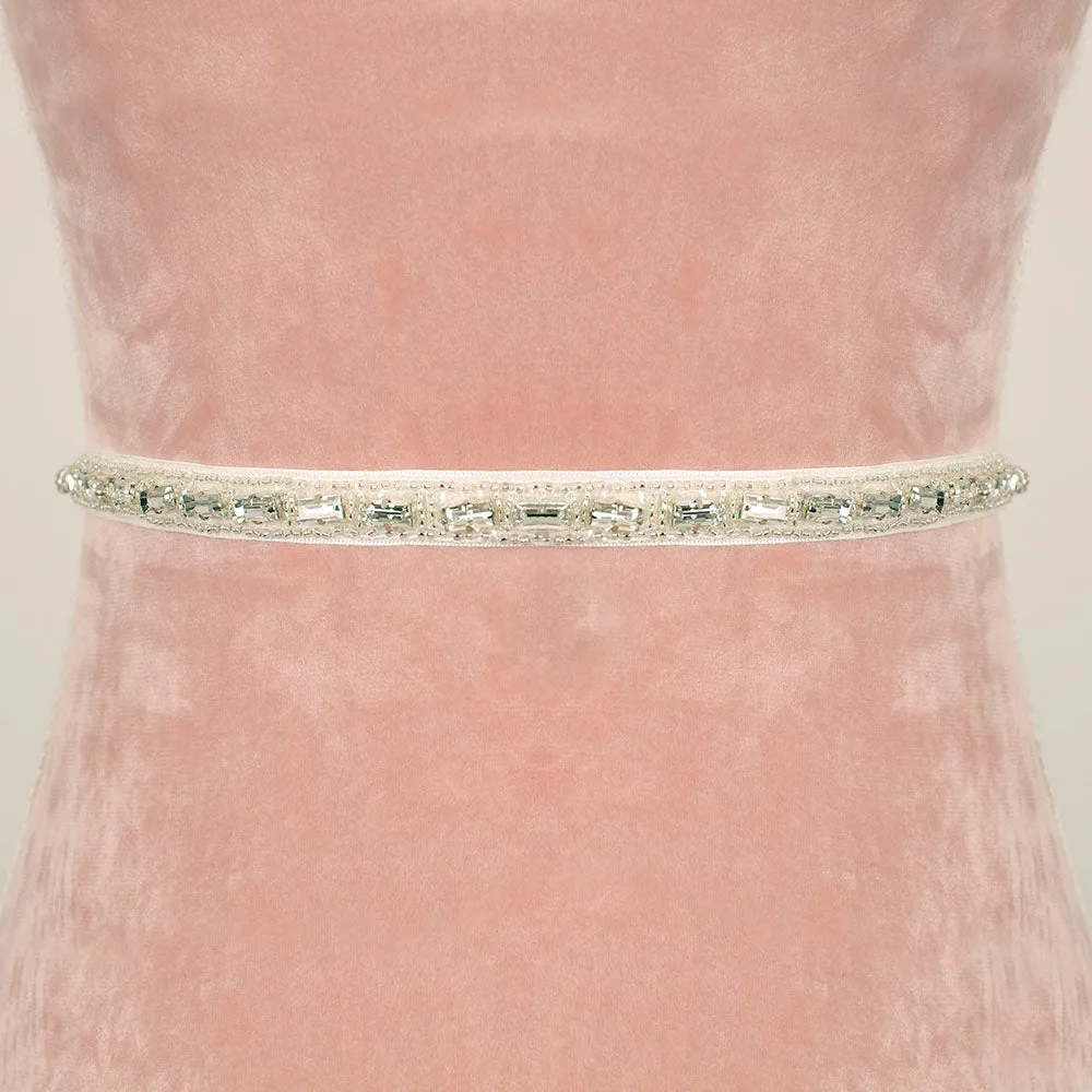 Poppy Bridal Belt with Ribbon Ties