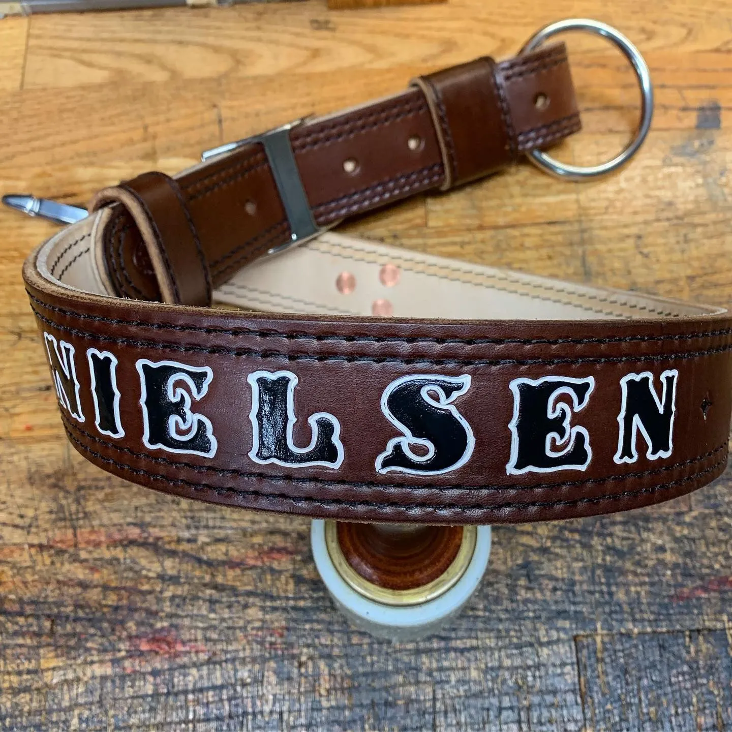 Premium Heavy Duty Leather Truck Belt /Axe Belt with Leather Lining