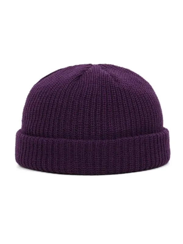 Purple Knitted Beanie