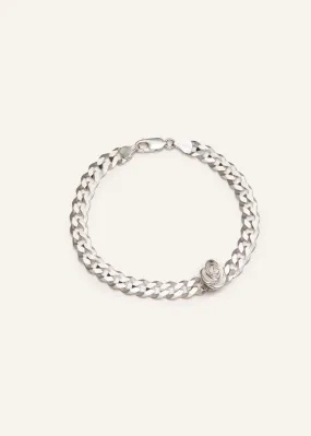 Rose chain anklet in silver