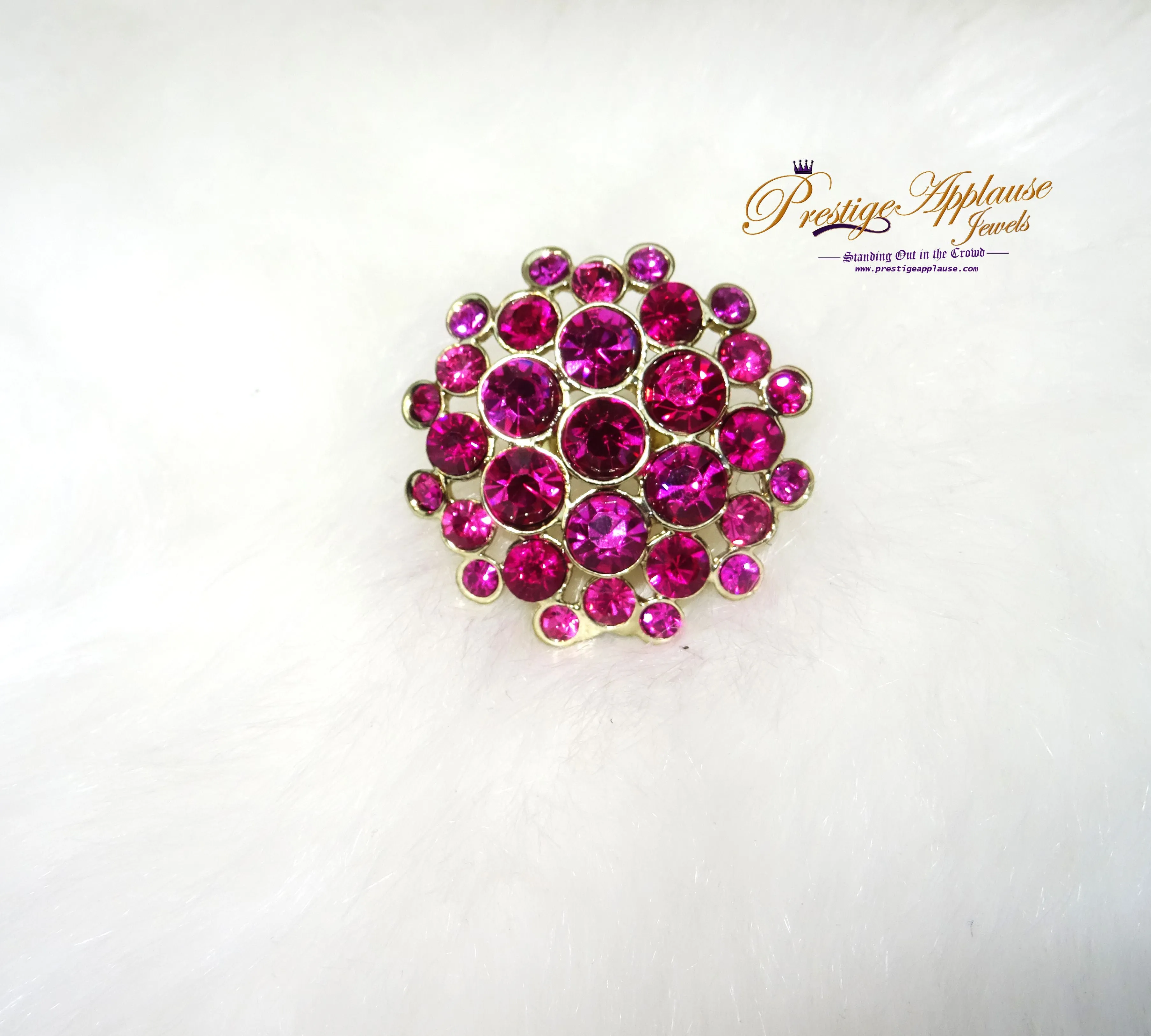 Round-shaped Ruby and Diamond Engagement Ring