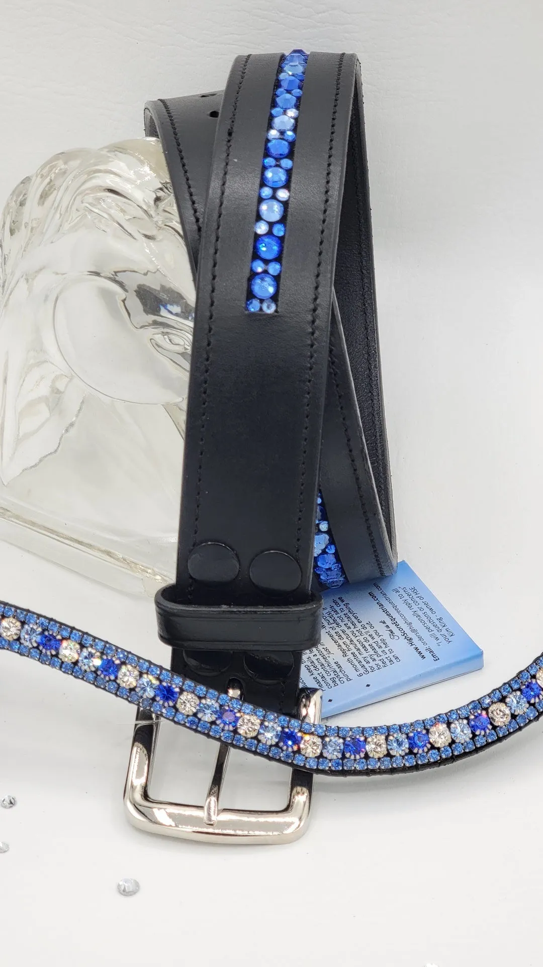 Sapphire, Lt. Sapphire Mix Leather Belt