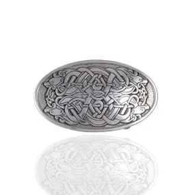 Serpent Belt Buckle In Pewter