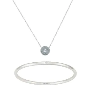 SET - LITTLE, BUT FIERCE DIAMOND BANGLE   NECKLACE (SAVE$50)