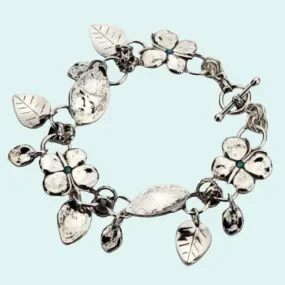 Silver Bracelets Israeli bracelets floral bracelet Boho jewelry flower