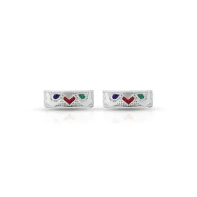 Silver Multi Color Half Flower Bichhiya for Girls
