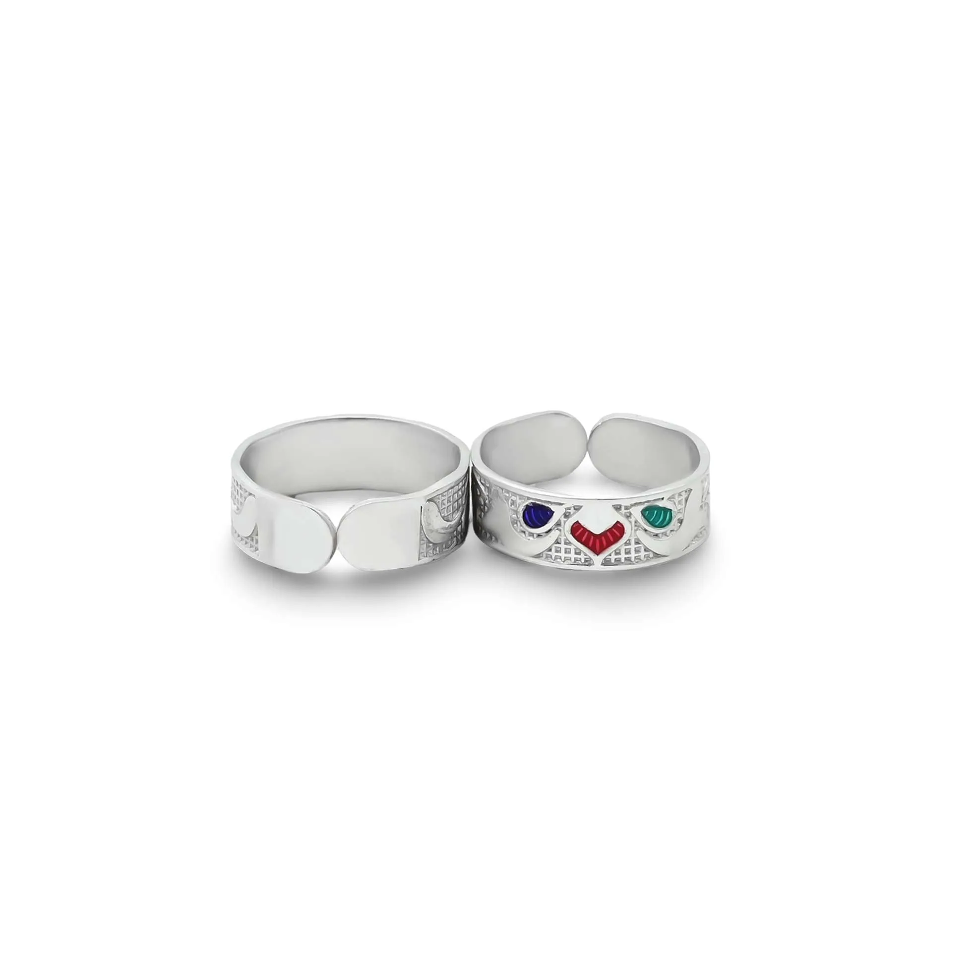 Silver Multi Color Half Flower Bichhiya for Girls