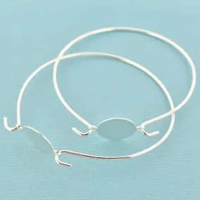 Silver Tone Hook Bangle - 60mm - 1 Bangle - N561