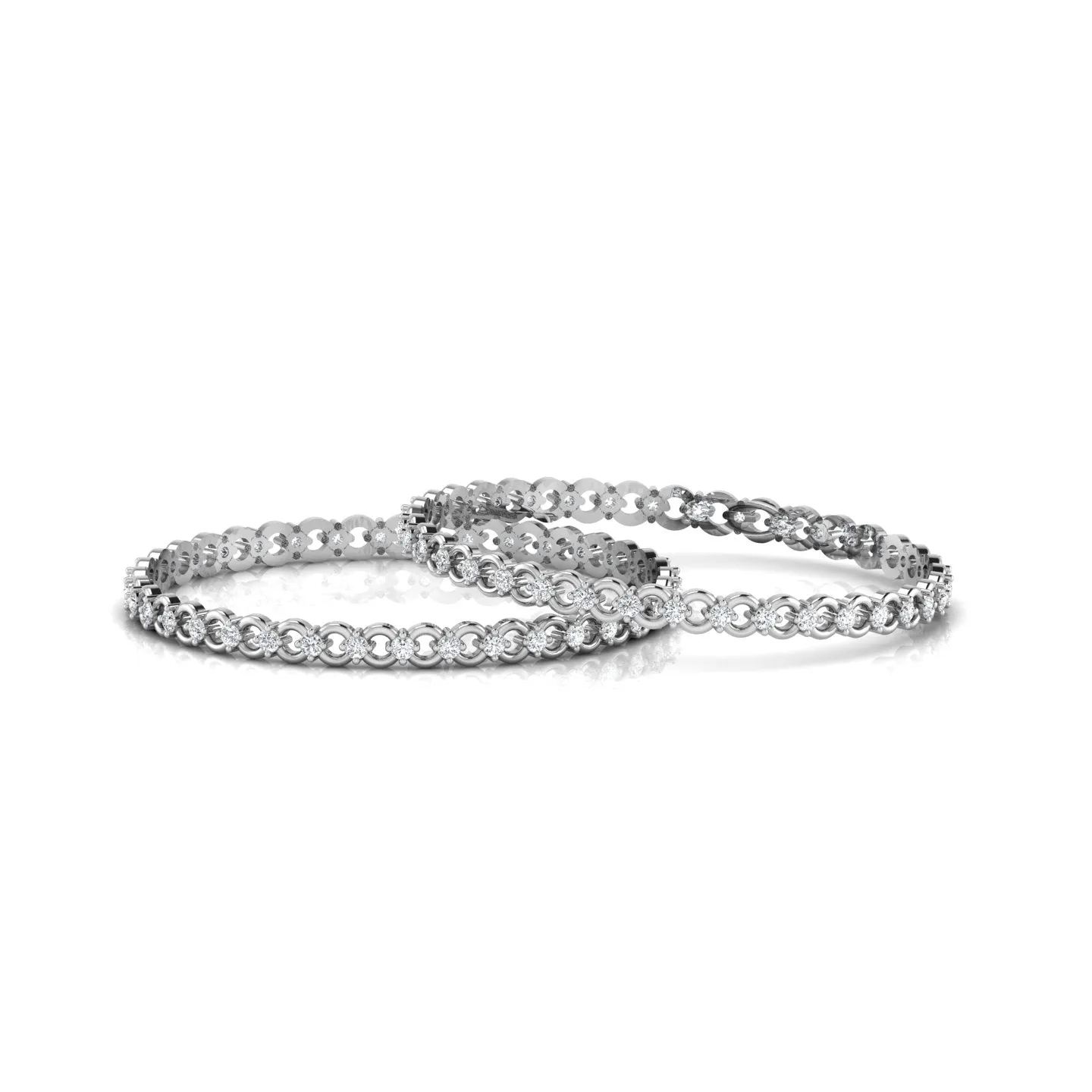Single Line Diamond Bangle