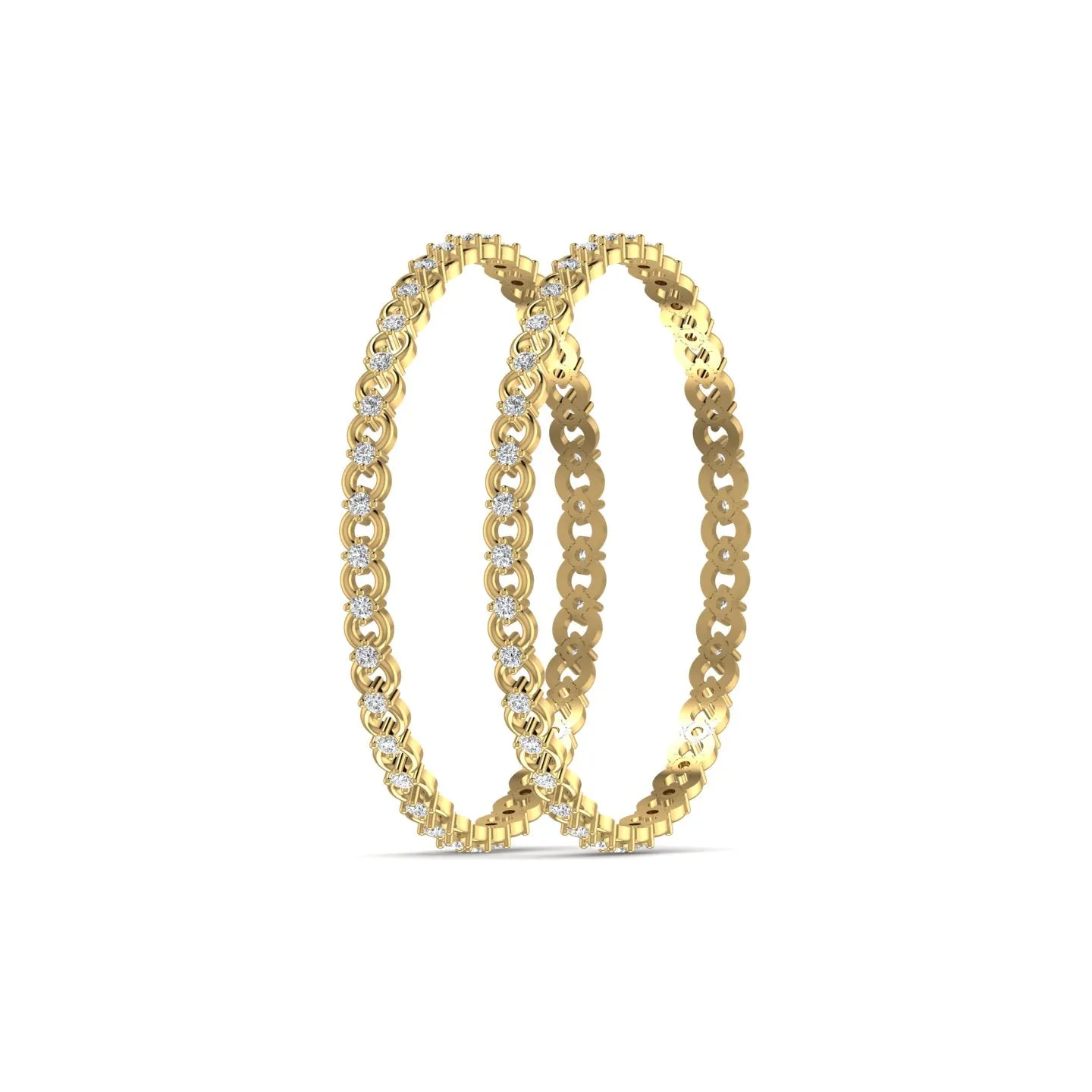 Single Line Diamond Bangle
