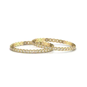 Single Line Diamond Bangle