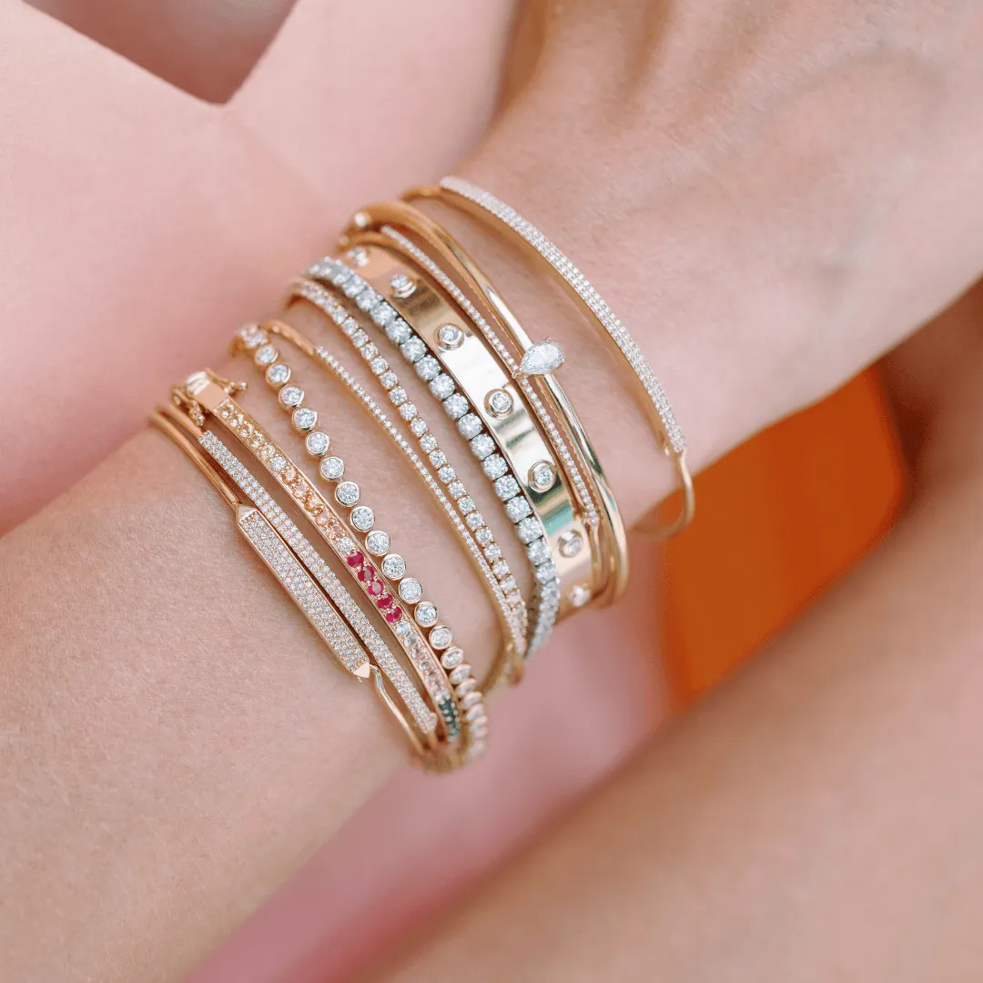 Single Row Pave Bangle