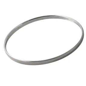 Slim Flat Sterling Silver Bangle Bracelet