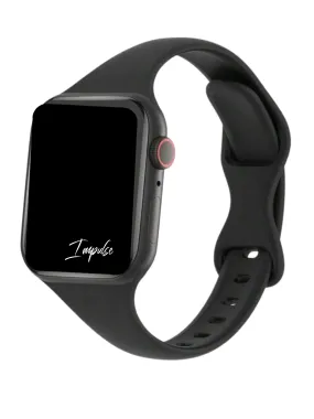 Slim Silicone Watch Band - Black